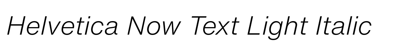 Helvetica Now Text Light Italic image